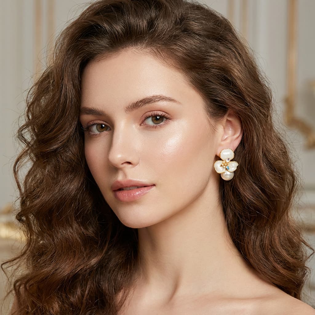 Crystal Earrings Elegant Temperament