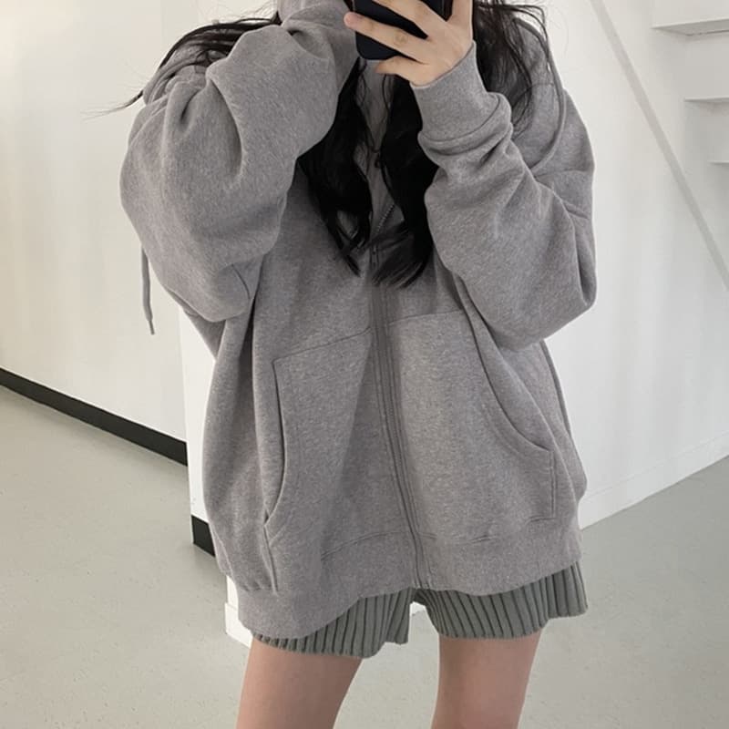 Loose Cardigan Jacket Thickened Plus Fleece