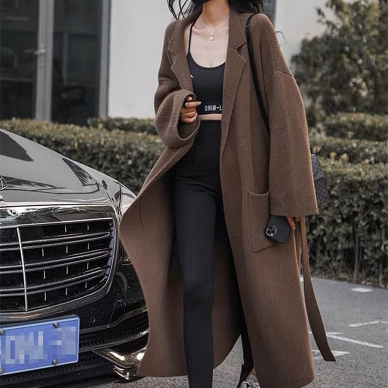 Women's Temperament Fashion Loose Laced Knit Cardigan Jacket