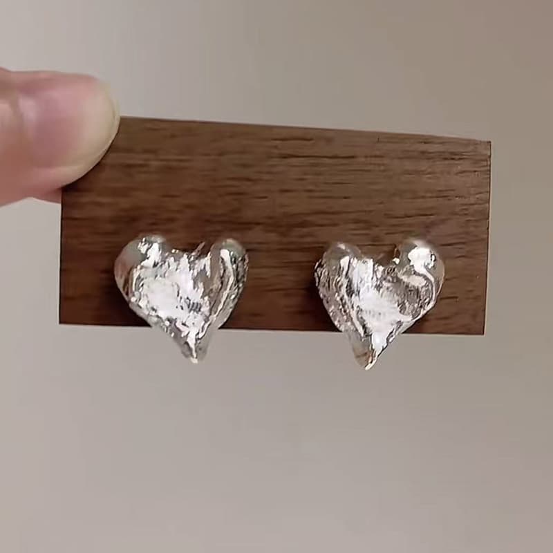 Silver Metal Earrings For Women, Niche Design High-end Stud Earrings, 2026 New Trendy Elegant Versatile Jewelry