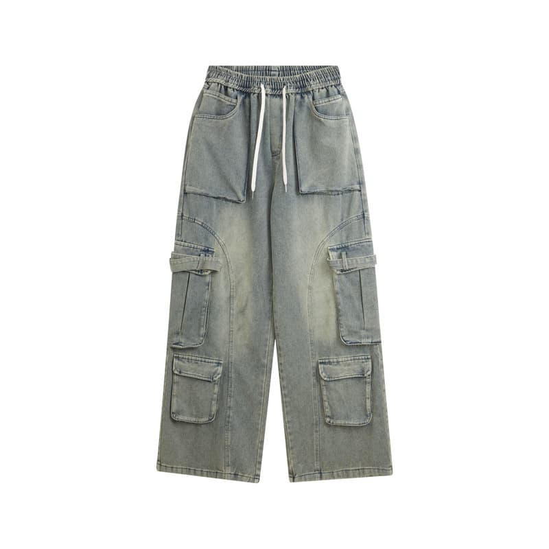 Fashion Straight Denim Pants Men And Women