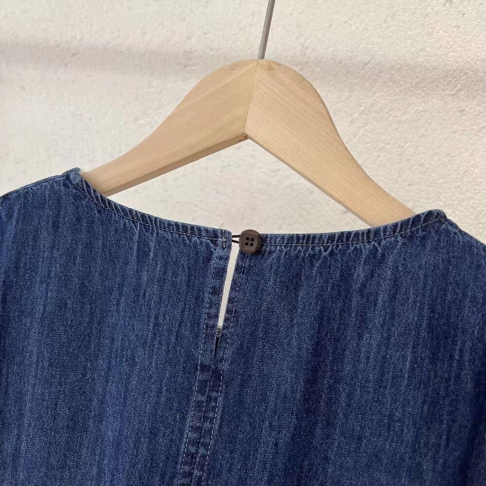 Mid-length Sleeveless Denim Dress Women