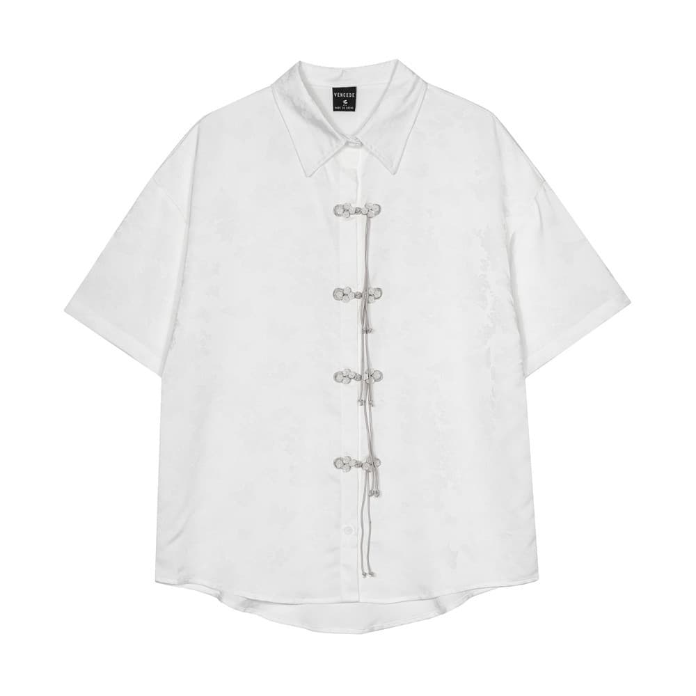 Fashion Cardigan Short Sleeve Shirt For Men