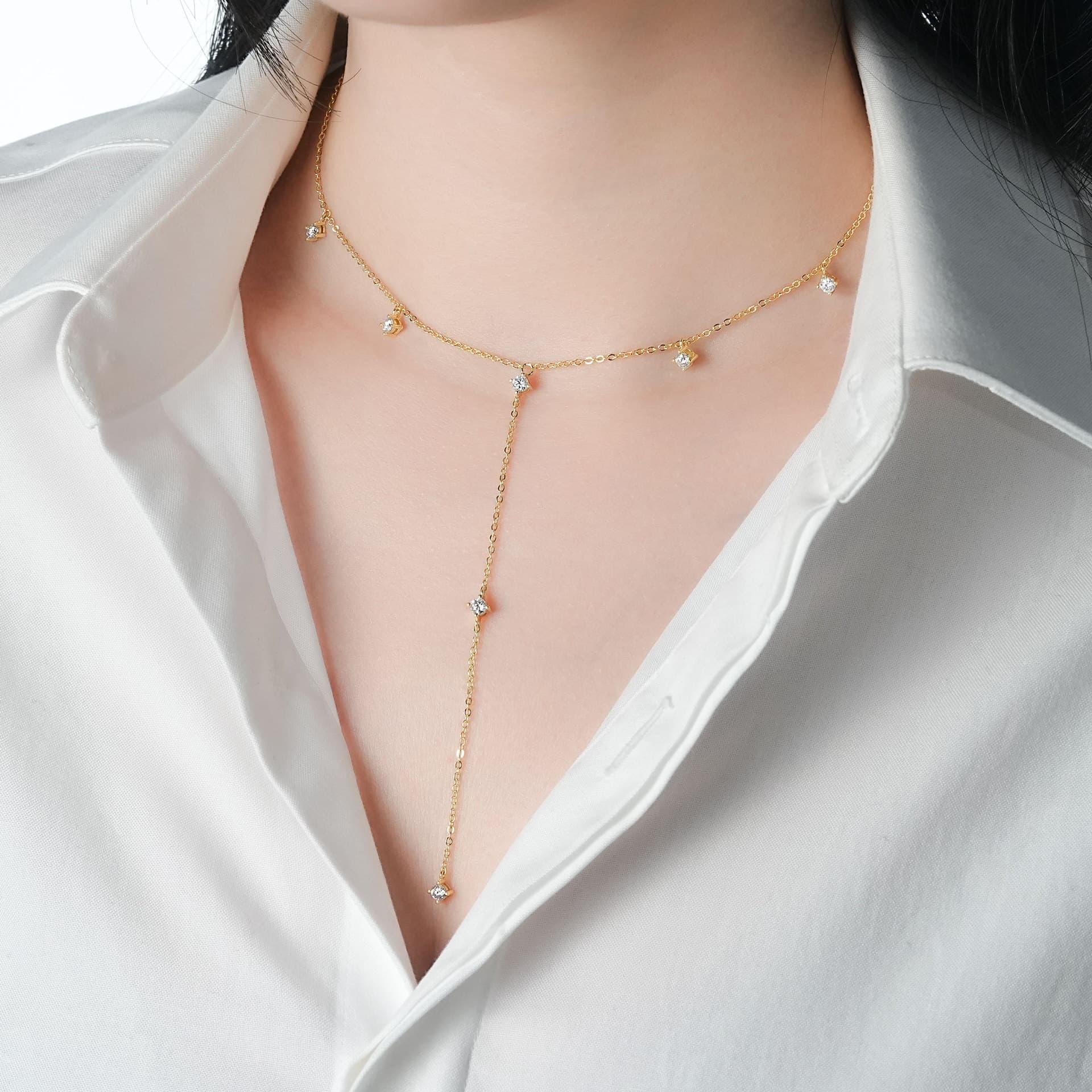 Y-shaped Tassel Clavicle Necklace For Women
