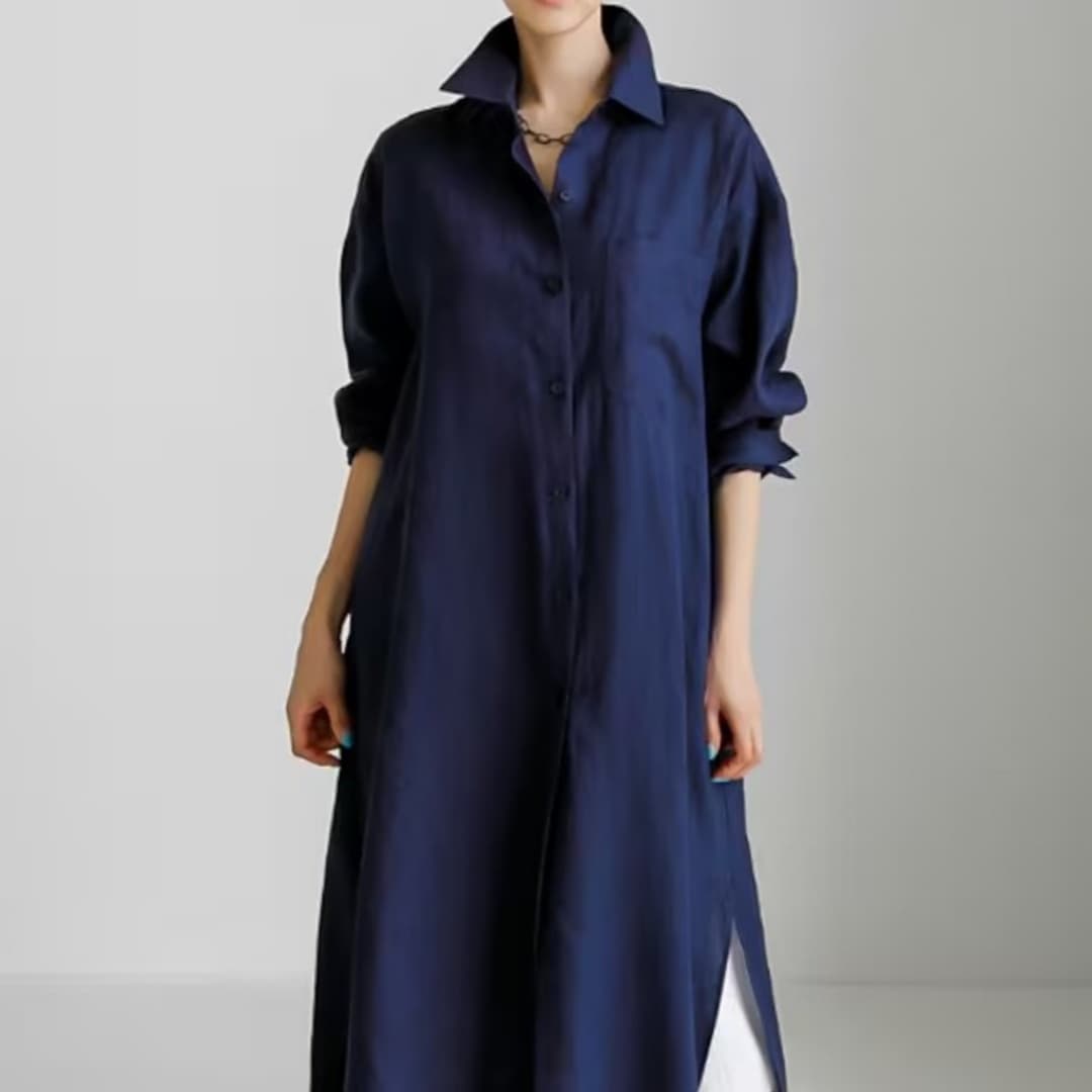 Women's Cardigan Cotton And Linen Half Sleeve Dress Women